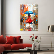 Schilderij Vrouw met paraplu