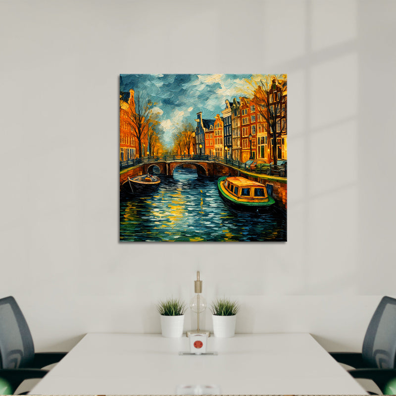 Amsterdam in Van Gogh stijl