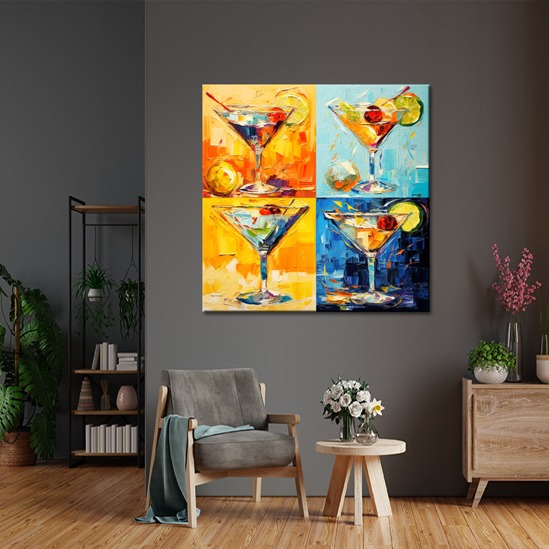 Cocktail canvas schilderij
