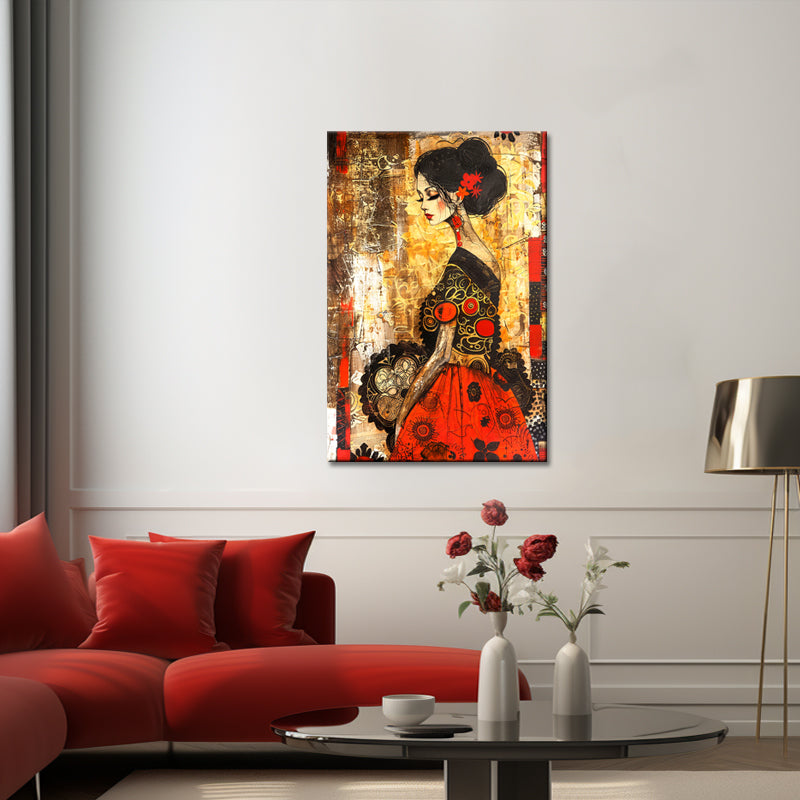 Frau in Rot