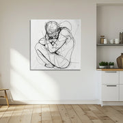 De Denker op canvas