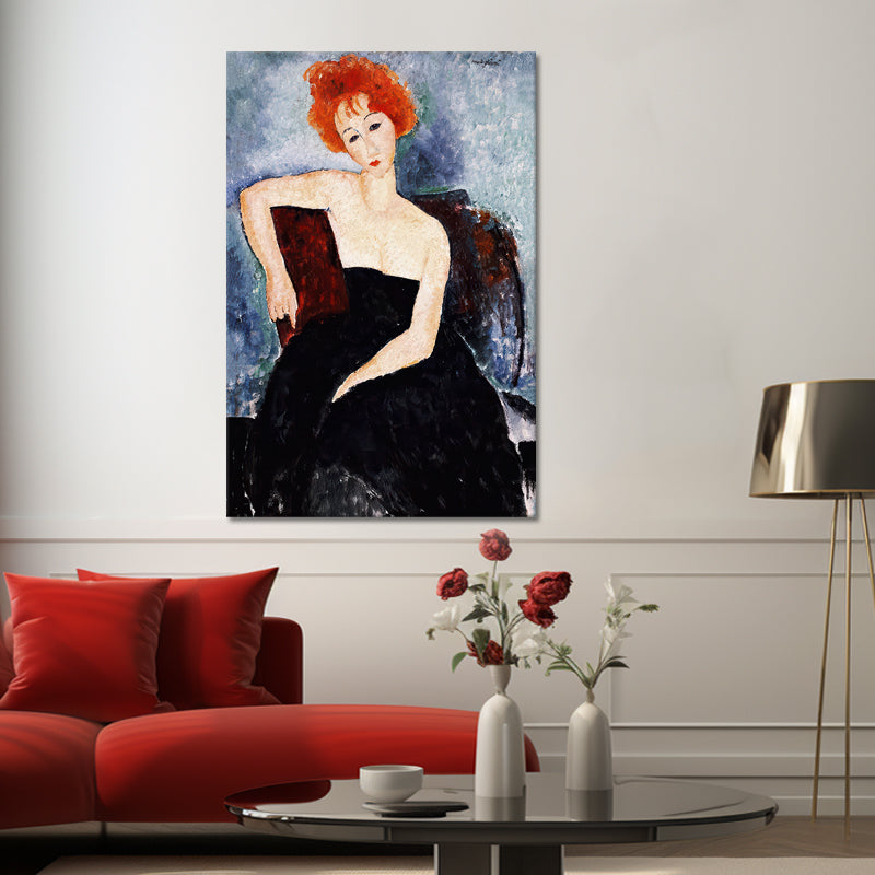 Junge Rothaarige im Abendkleid – Amedeo Modigliani