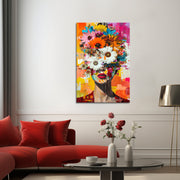 Vrouwelijk portret met bloemen