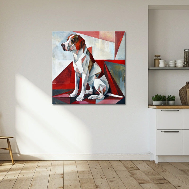 Kubismus Hund Gemälde