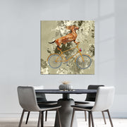 Acrobat op fiets