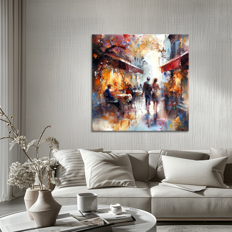 Café Terras schilderij