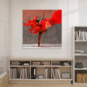 The lady in red