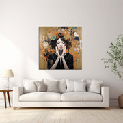Vinage schilderij met bloemen