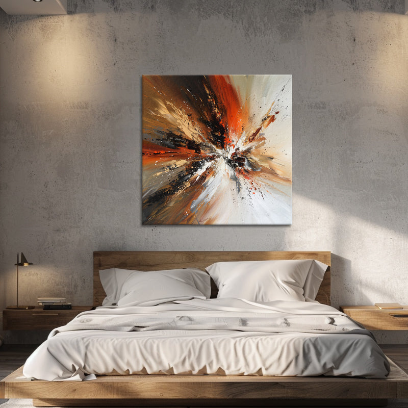 Abstract met warme kleuren