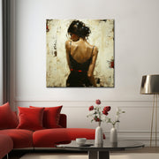 Schilderij vrouw met blote rug