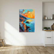 Zonsondergang schilderij