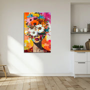 Vrouwelijk portret met bloemen
