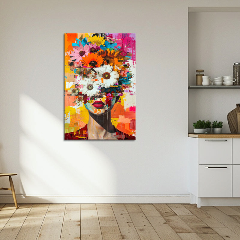 Vrouwelijk portret met bloemen