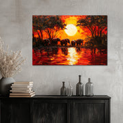 Sonnenuntergang in der Savanne