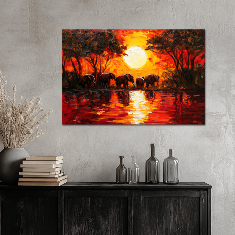 Sonnenuntergang in der Savanne