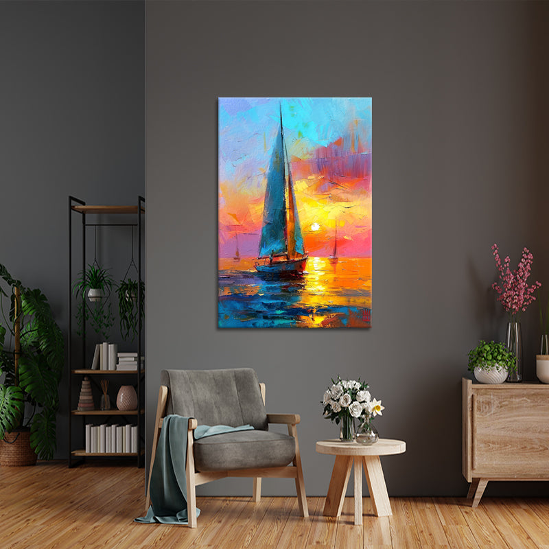 Zeilboot Schilderij