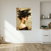 Vrouw met veren