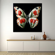 Schmetterling mit Blumen II