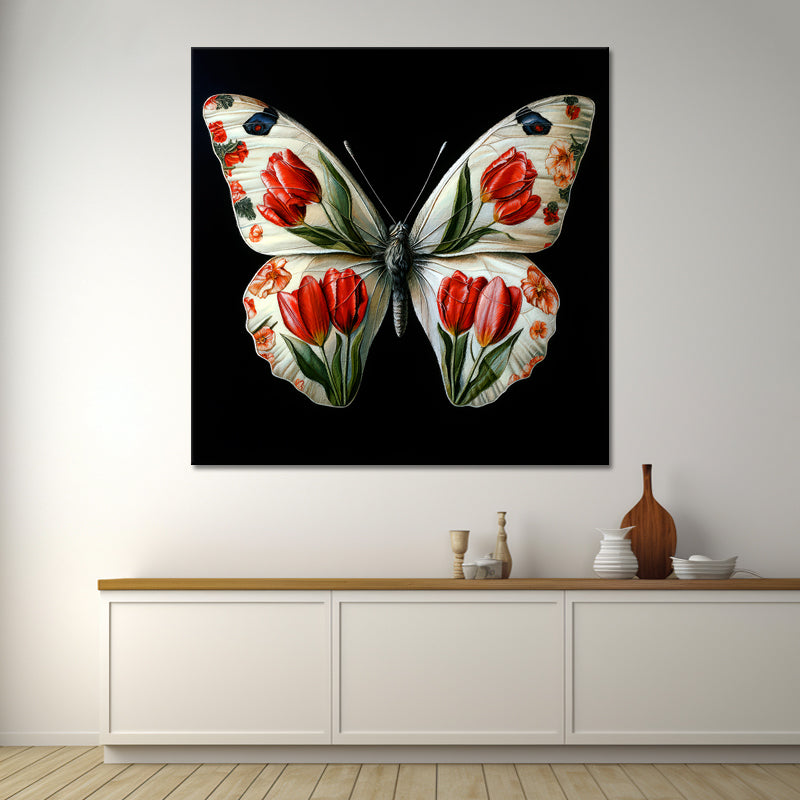 Schmetterling mit Blumen II