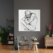 De Denker op canvas