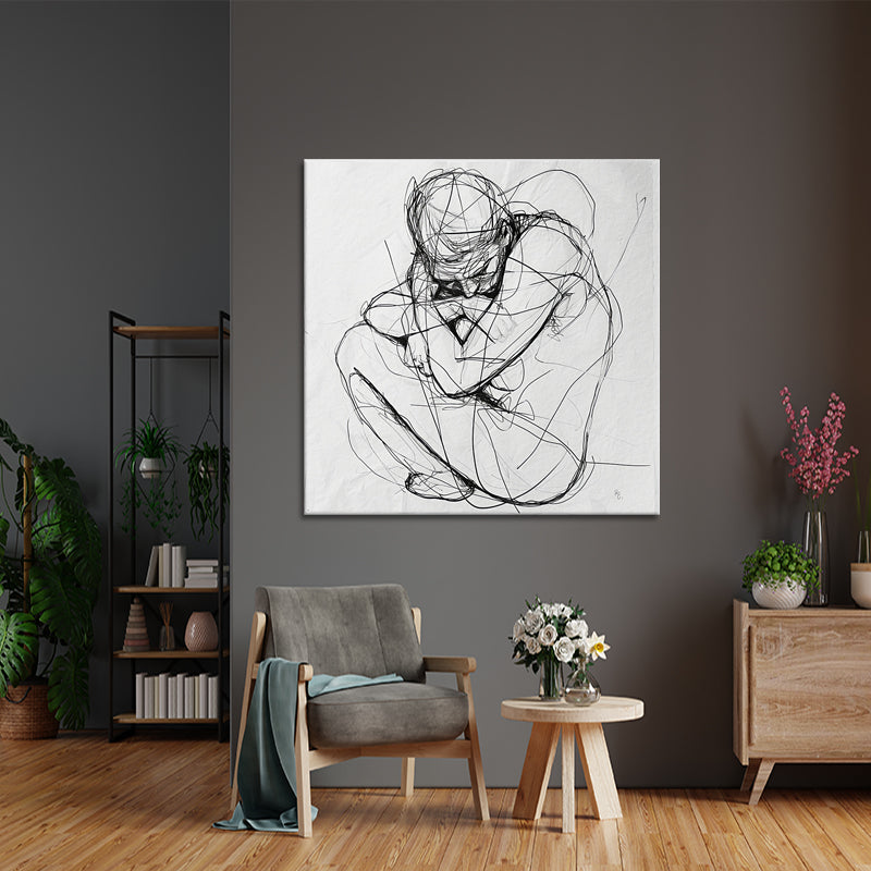 De Denker op canvas