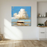 Zeilschip op strand