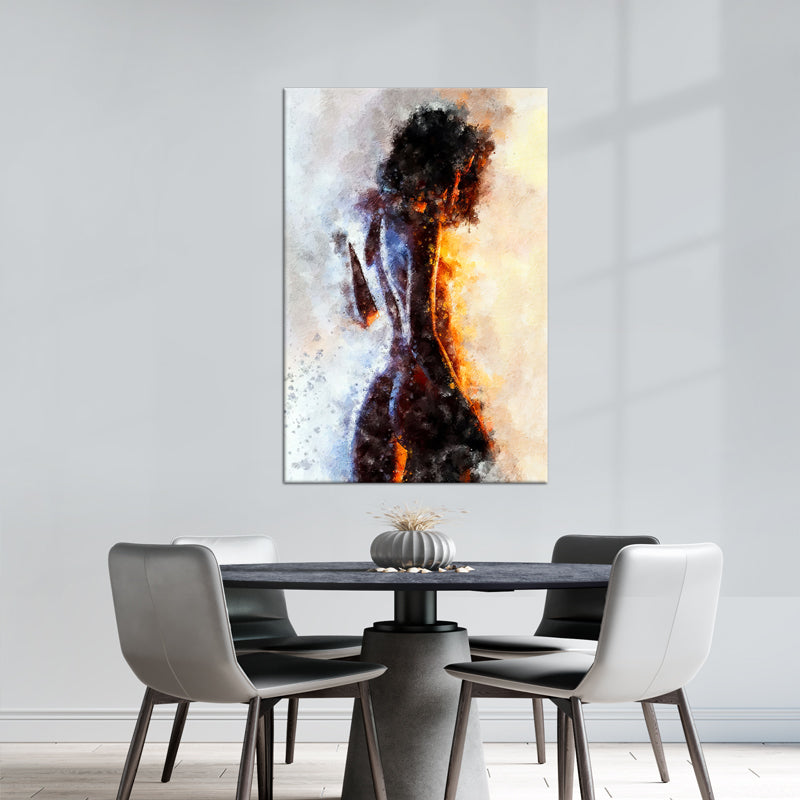 Naked woman schilderij