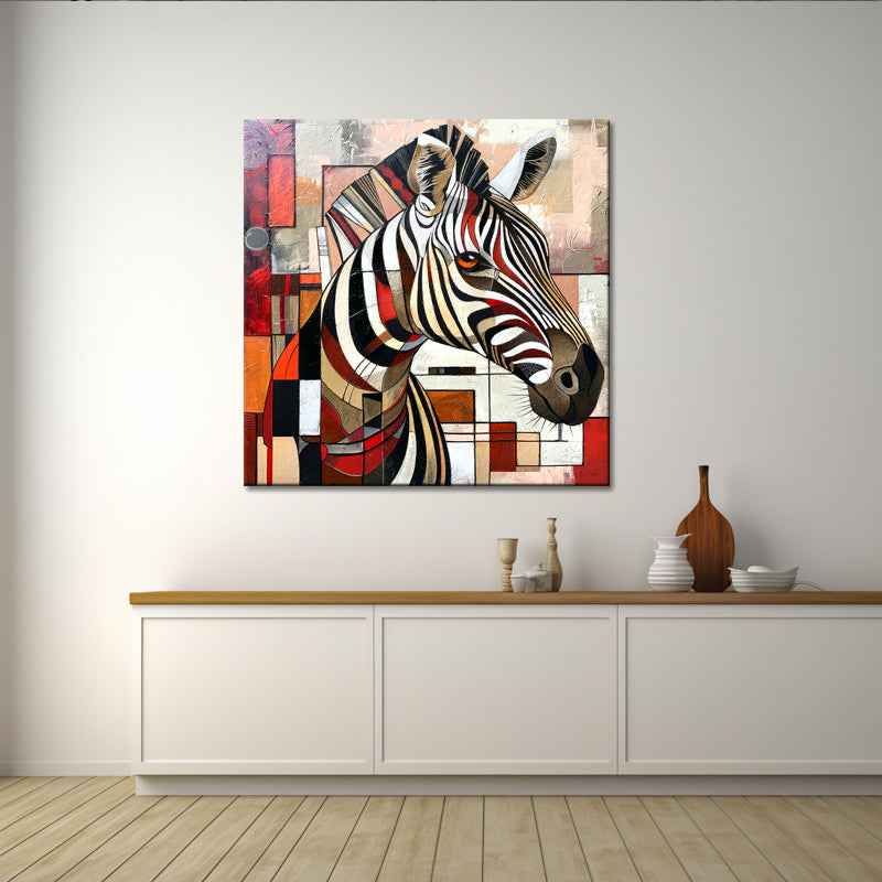 Kubistisches Zebra-Gemälde