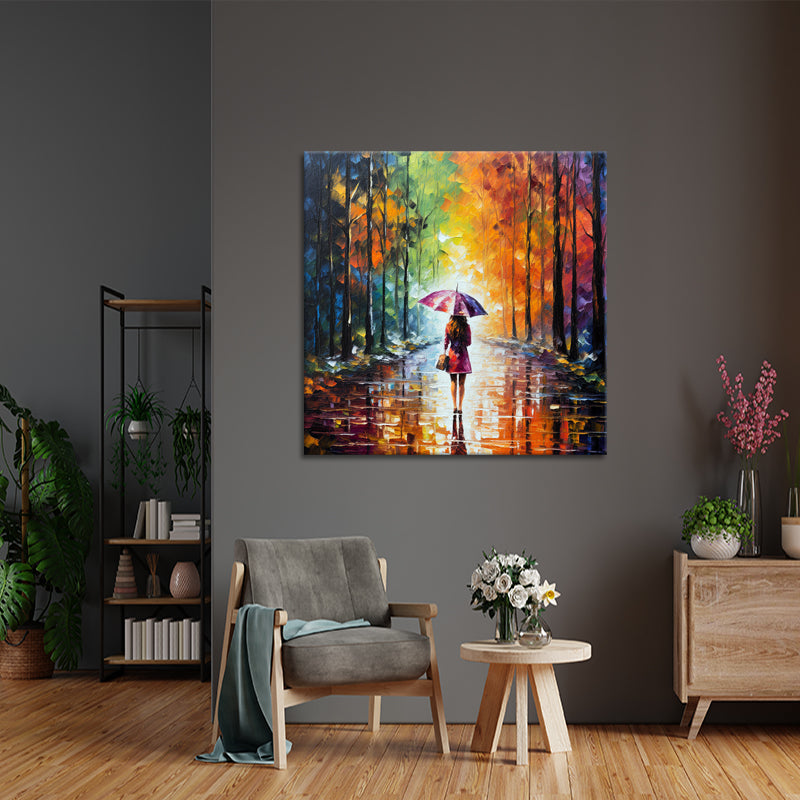 Frau mit Regenschirm II