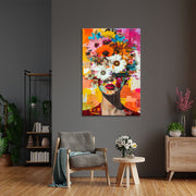 Vrouwelijk portret met bloemen