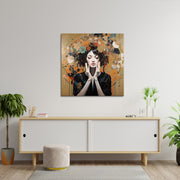 Vinage schilderij met bloemen