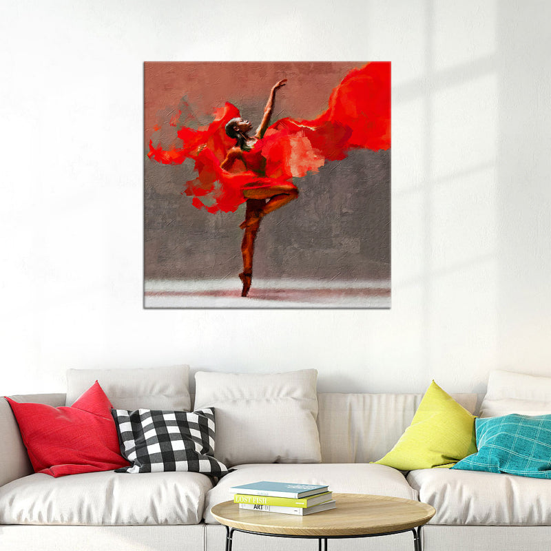 The lady in red