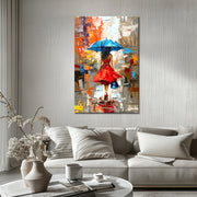 Schilderij Vrouw met paraplu