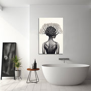 Frau mit Baum