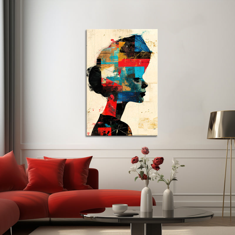 Vrouw in abstract
