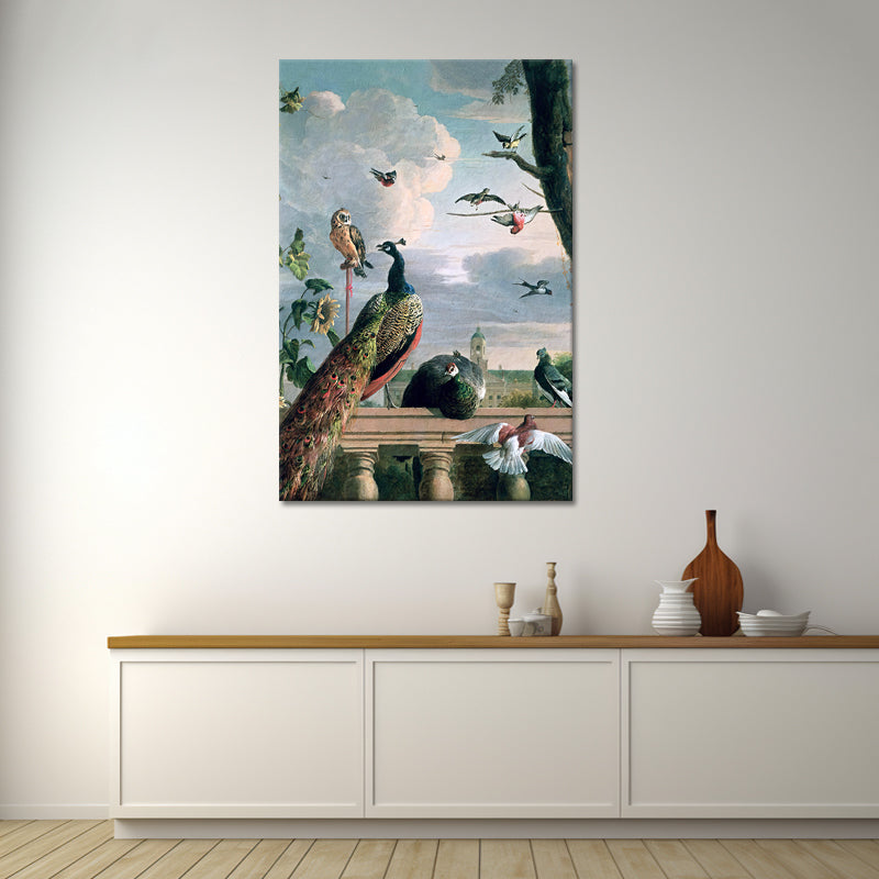 Paleis van Amsterdam met exotische vogels - Melchior d'Hondecoeter