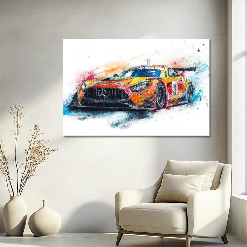 Mercedes AMG GT3 Gemälde