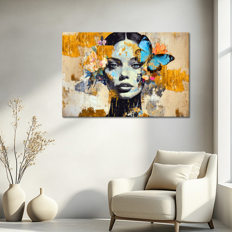 Frauenporträt Mixed Media