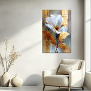 Weiße Blume in Gold II
