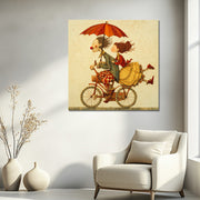 Schilderij Koppel op fiets