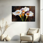Drei warme Calla-Lilien