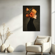 Bloemenportret vrouw