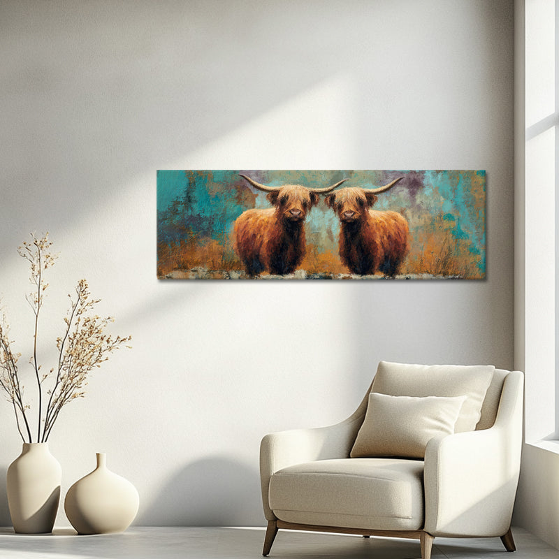 Schotse Hooglanders Panorama