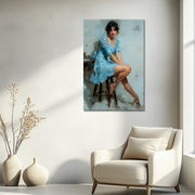 Blaue Kleid-Eleganz