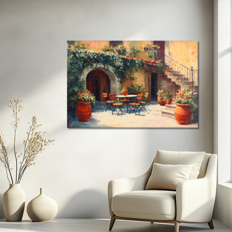Sommerliche italienische Terrasse