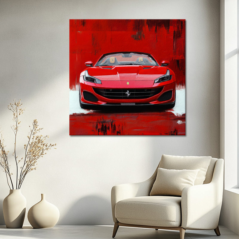 Ferrari Portofino Gemälde
