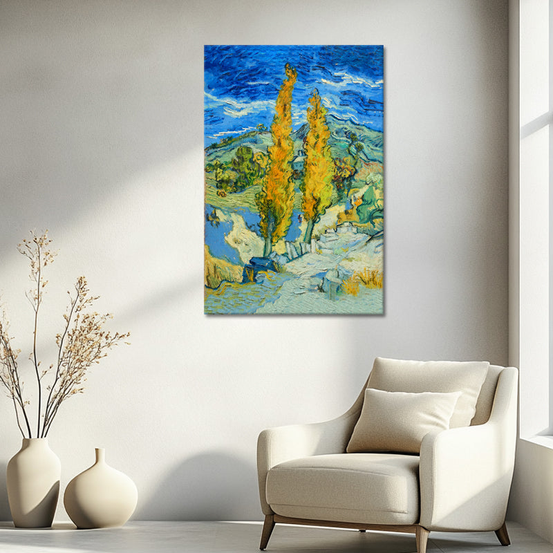 Zwei Pappeln an einer Straße – Van Gogh