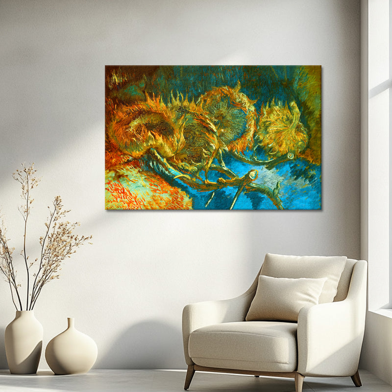 Stillleben mit vier Sonnenblumen – Van Gogh