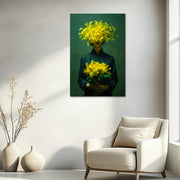 Vrouw met Gele Bloemen