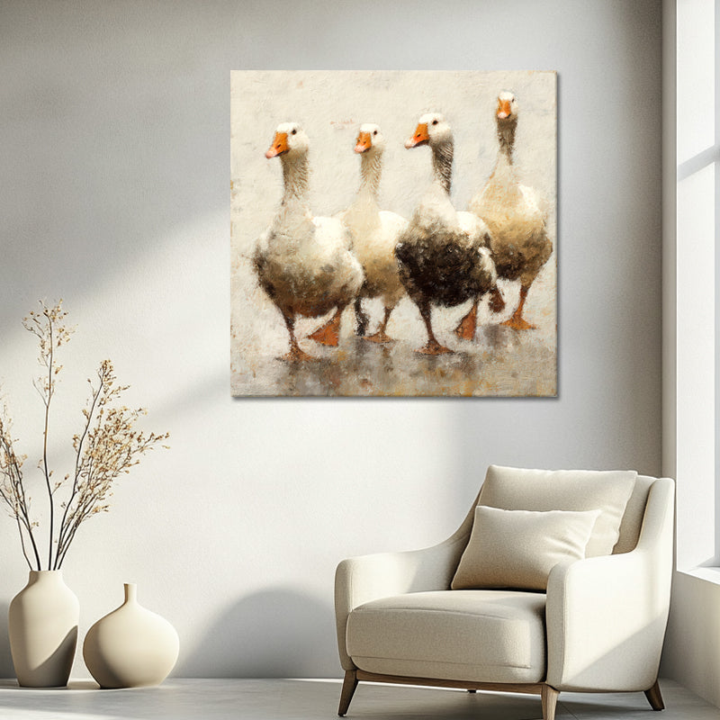 Vier Gänse